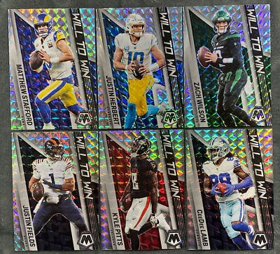 WILL TO WIN MOSAIC SILVER PRIZM 2022 Panini NFL Football Cards You Pick/Choose! - Image 1 of 4