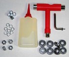 SKATEBOARD LONGBOARD * TUNING SET TOOL+OIL+BEARINGS+SPACERS+SPEEDRINGS+NUTS TOP!