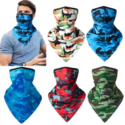 Cache-Cou Rafraîchissant Protection Uv Demi-Masque Écharpe Bandana Pour / - Photo 1/4