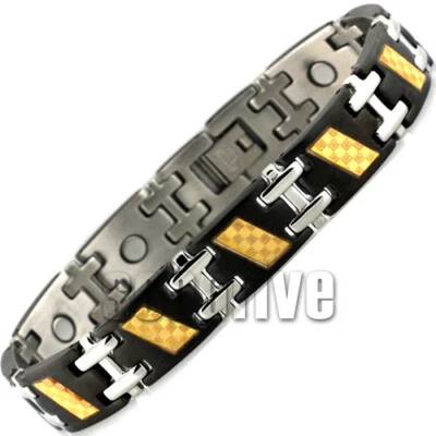 SSMB5441 Pulsera Magnética Deluxe con Acentos Dorados 8 1/2" ¡¡Venta!!! Foto 1 de 3