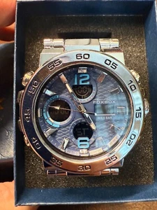 Foxbox Mens Watch Navy - Picture 1 of 4