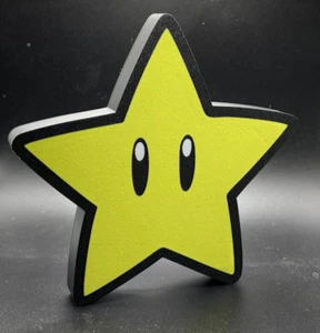 Large Mario Power Up Star Tree Topper Gamer Christmas Ornament Gaming Gift Xmas - Picture 1 of 10