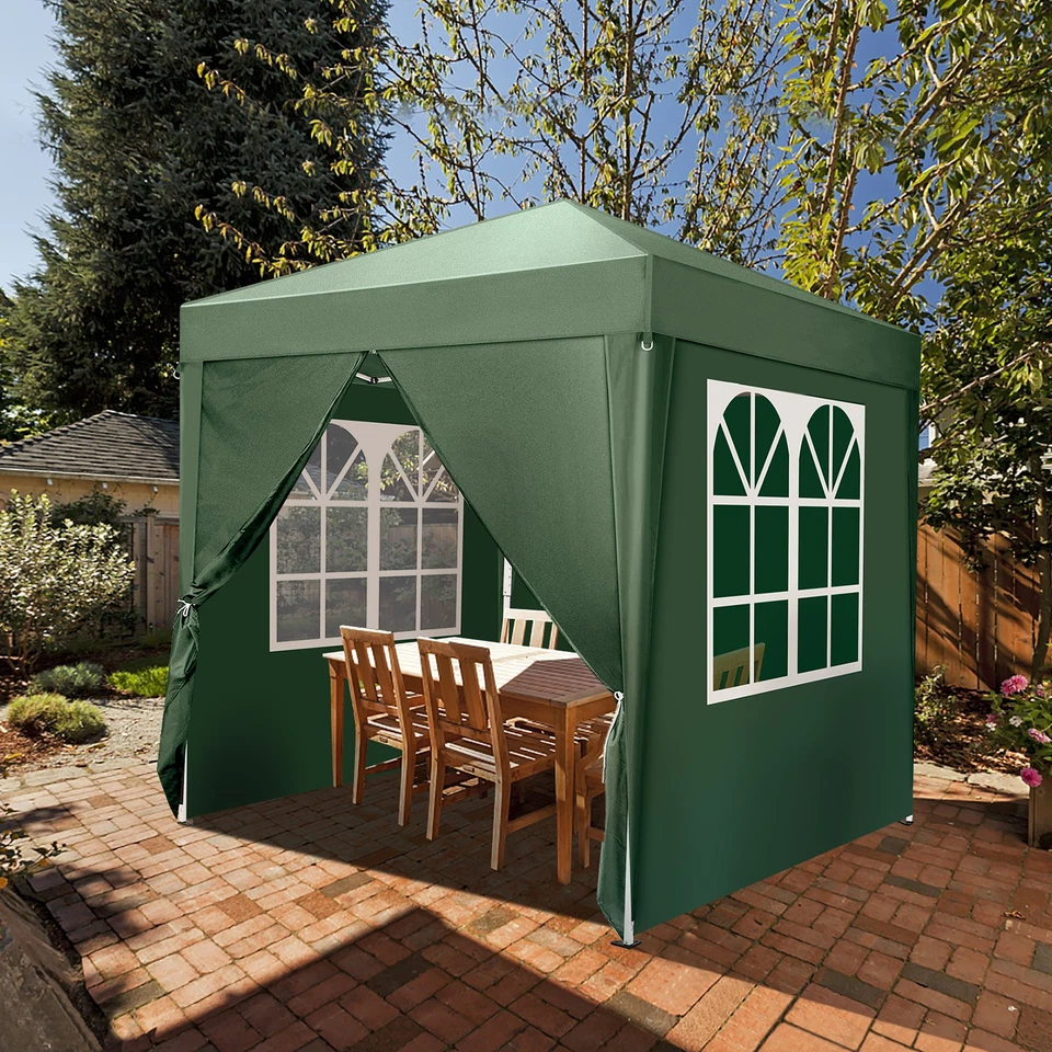 2x2m Faltpavillon Pavillon UV Gartenzelt Partyzelt Stabil Faltbar Wasserdicht DE - Bild 1 von 4