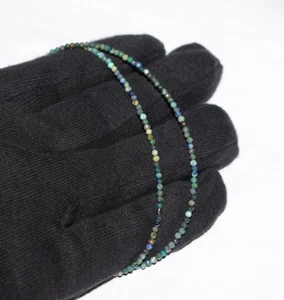 81.3cm Gioielli Collane Naturale Azzurrite 2mm Perle 925 Argento Sterling Gemma - Foto 1 di 14