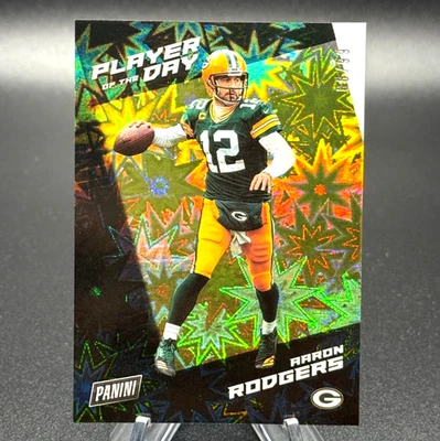 Aaron Rodgers 2021 Panini Player of the Day KABOOM! 68/99 Green Bay Packers SSP - Image 1 of 4