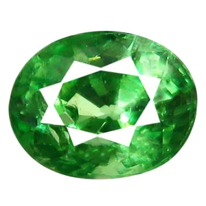 0.37 ct Supreme Oval Cut (4 x 4 mm) Tanzanian Green Tsavorite Garnet Gemstone - Picture 1 of 1