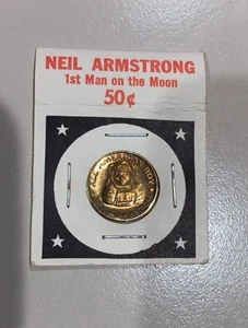1969 Neil Armstrong All American Boy Swiss Cheese Nickel Token UNC - Picture 1 of 4
