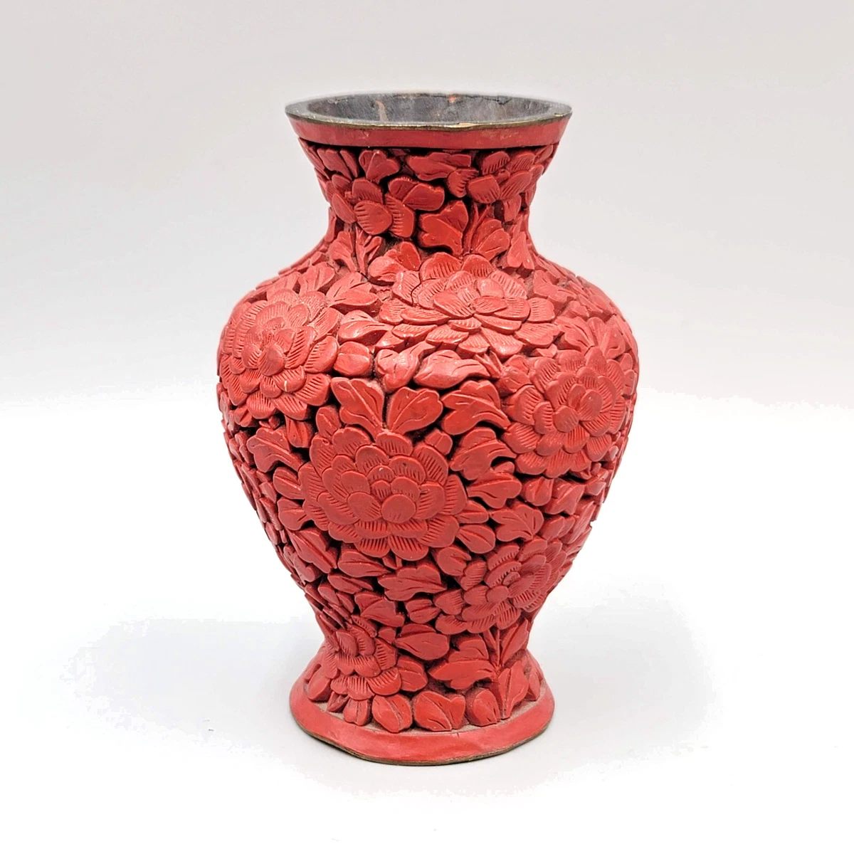 中国红色古董黄铜花瓶| eBay