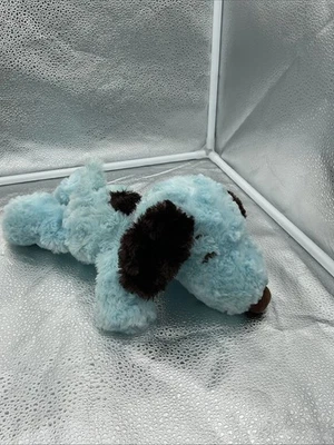 "Felpa Hallmark azul marrón perro Snoopy 12"" acostado suave peluche piel esponjosa" Foto 1 de 4