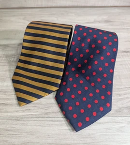 Lot of 2 BROOKS BROTHERS men's ties ALL Silk Made in USA Variety Of Patterns - Picture 1 of 10