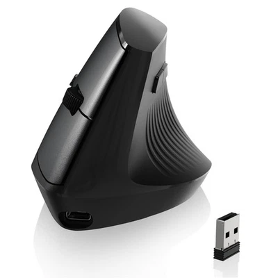 I300 Bluetooth and 2.4G Rechargeable Wireless Mouse,Ergonomic Vertical Design... - Image 1 of 4
