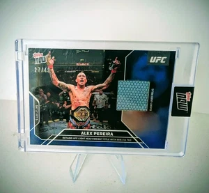 2024 Topps Now UFC Alex Pereira Event Used Relic Blue Mat Patch 27/49 - Bild 1 von 2