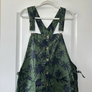 Monthorigin Baggy lockerer Strampler Overall Damen Gr. M grün blau Palmen - Bild 1 von 11
