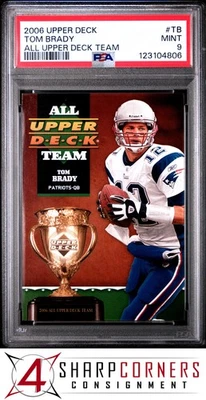 2006 UPPER DECK ALL UPPER DECK 团队 #TB TOM BRADY POP 4 PSA 9 — 第 1/3 张图片