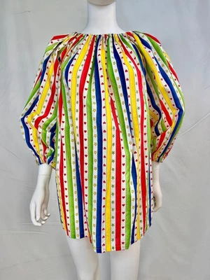 1980s Handmade Clown Tunic Length Costume Top - image 1 of 4