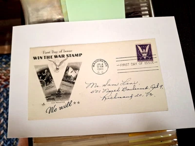 #905 3c VICTORY ISSUE FDC WASHINGTON,DC JUL 4-1942 ARTCRAFT CACHET - Image 1 of 4