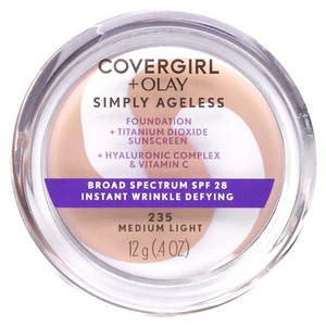 Olay Simply Ageless Foundation SPF 28 *235 Medium Light* 0.4 oz (12 g)-Exp. 2025 - Picture 1 of 1