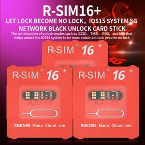 R-SIM 16+ Nano Unlock RSIM Card für iPhone 13 12 mini 12 Pro XS MAX 8 IOS 15 - Bild 1 von 12