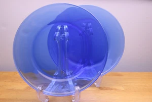 Saphir by Arcoroc All Blue Smooth 2 Salad Plates 7 3/8 " - Picture 1 of 6