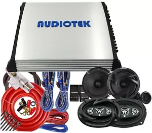 4x Power Acoustik 6.5" Component & 6X9" Car Speakers + 1000W 4CH Amplifier +Kit - Picture 1 of 11