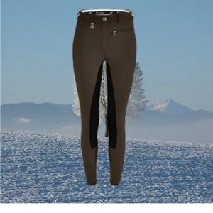 Pikeur Lugana Softshell Kontrast Reithose,Pikeur,Winter, schoko-schwarz - Bild 1 von 3