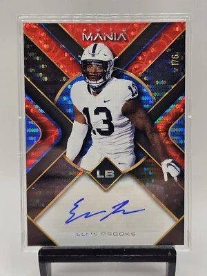🏈2022 Wild Card Auto Mania Red Pulsar AUTO #1/6 Ellis Brooks Penn State LB - Image 1 of 3