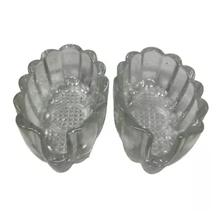 Vintage Princess House Fork Spoon Holder Clear Cut Glass Lot of 2 - Picture 1 of 8