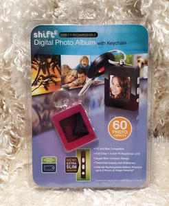 DIGITAL PHOTO ALBUM 2009 Shift3 USB 2.0Rechargeable 1.5 LCD Slim Keychain SEALED - Picture 1 of 8