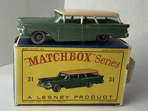 Matchbox Moko Lesney #31 Ford Station Wagon 1960 Green With Original Box - Mint - Picture 1 of 8