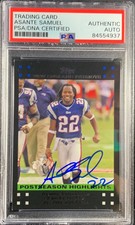 Asante Samuel auto card Topps 2007 #430 New England Patriots PSA Encap