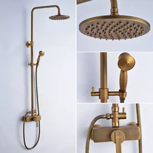 Retro Duschset Duscharmatur Regendusche mit Handbrause Dusche Duschsystem Gold - Bild 1 von 12
