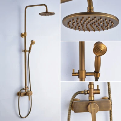 Retro Duschset Duscharmatur Regendusche mit Handbrause Dusche Duschsystem Gold - Bild 1 von 4