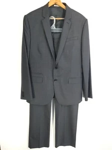 Traje Express Hombre Chaqueta 42R Gris Fotógrafo Ajustado Mezcla Lana Pantalones 34x32 - Imagen 1 de 24