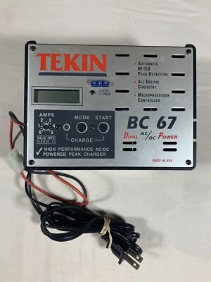 Team TEKIN BC 67 Dual AC/DC Digital Peak Battery Charger RC Radio Control - Image 1 of 4