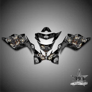 POLARIS IQ RACER 2005-2015 DECALS GRAPHICS WRAP OUTLAW BLACK - Imagen 1 de 1
