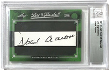 2011 Leaf Best Of Baseball Cut Signatures Hank Aaron Auto BGS Slabbed