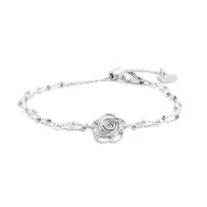 MARLU Bracciale con rosa con cristalli 15BR073R-W acciaio - Foto 1 di 2