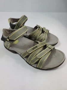 SANDALIAS DE GANCHO Y BUCLE TEVA VERDE Y AMARILLO SN4266 talla 6 EE. UU. 37 UE F27012A - Imagen 1 de 11