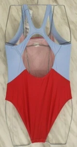 Arena Women One Piece Swimming Costume Swimsuit Red Vintage Bath Swimwear Pool S - Picture 1 of 7