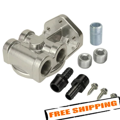 Montaje de filtro NPT de 1/2" puertos laterales individuales Derale 15709 Foto 1 de 4