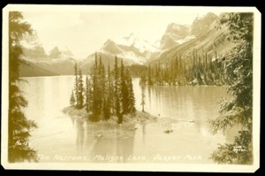 FOTO POSTAL REAL - ESTRECHO LAGO MALIGNE, PARQUE JASPE, AB - Imagen 1 de 1