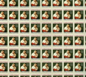 #2367 Christmas Madonna 22 cent 1987 full mint sheet of 100 MNH OG - Picture 1 of 1