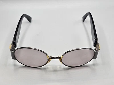 VTG 90s Gianni Versace Ladies Sunglasses Frames Only MOD.S71 50X18 Black & Gold - Image 1 of 4