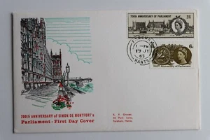 GB 1965 700th Anniversary Simon De Montfort's Parliament Fareham Hants FDC Cover - Picture 1 of 2