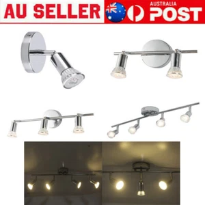 1/4 Way Ceiling Spotlight Adjustable Kitchen Bar Spot Light LED GU10 Bulbs Lamp - Picture 1 of 13