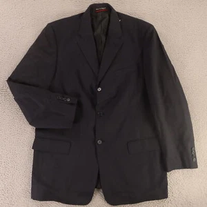 VTG Pierre Cardin Jacket L LT Blue Houndstooth Micro Check 100% Wool Blazer 44L - Picture 1 of 15