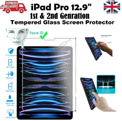 Shatter Proof Screen Saver For Apple iPad Pro 1st 2nd Gen 2015-17 12.9 inches - Image 1 of 4