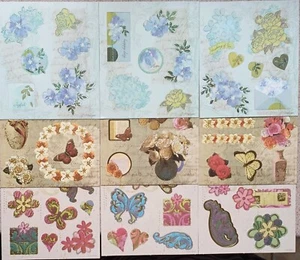 3 Sheets CRAFTS HOUSE 3D STICKERS FLOWER EMBELLISHMENTS PAPER CRAFT MEDIA - Picture 1 of 4
