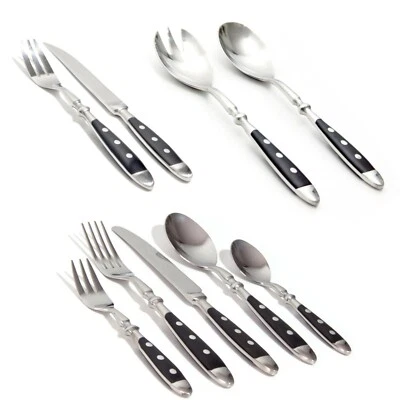 Bistro Besteck-Set Edelstahl EssbesteckTafelbesteck 1, 2, 6 oder 12 Personen