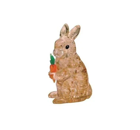 3D Crystal Puzzle: Rabbit (brown) - Image 1 of 1